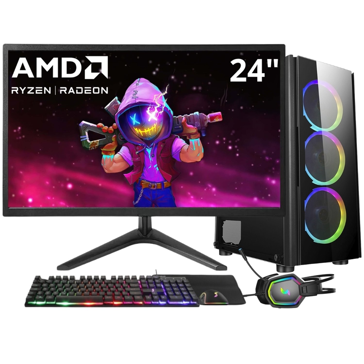 Pc Gamer Skill Winner, Amd Ryzen 5 5600G, 16Gb Ddr4, Ssd 1Tb, Gráficos Radeon Vega, Fonte 500W, Mon