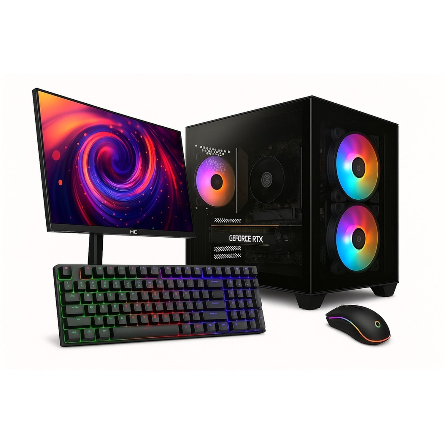 Pc Gamer Completo Skill Apex Series, Amd Ryzen 5 5500, Geforce Rtx 3050, 16Gb Ddr4, Ssd 256Gb M.2,