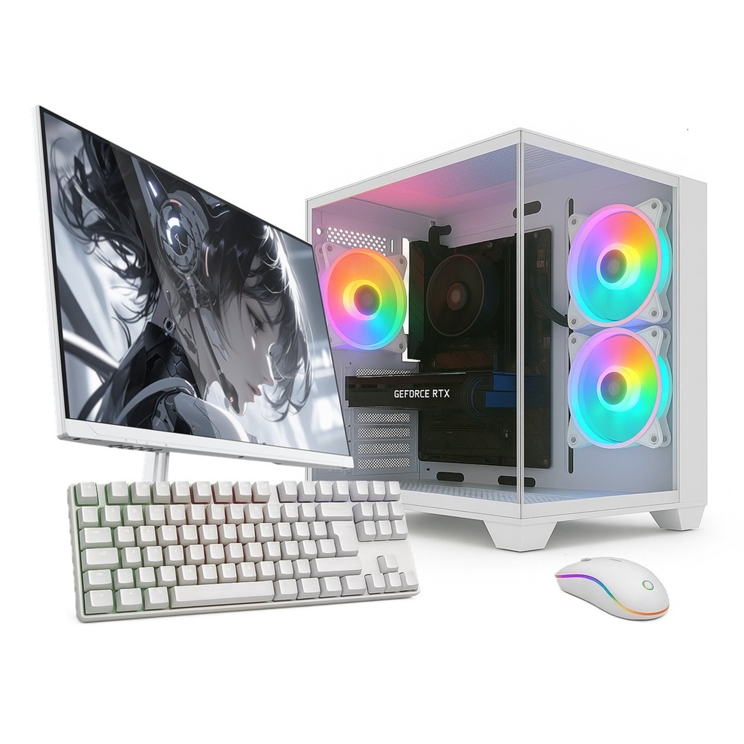 Pc Gamer Completo Skill Apex Series, Amd Ryzen 5 5500, Radeon Rx 580 8Gb, 16Gb Ddr4, Ssd 256Gb M.2,