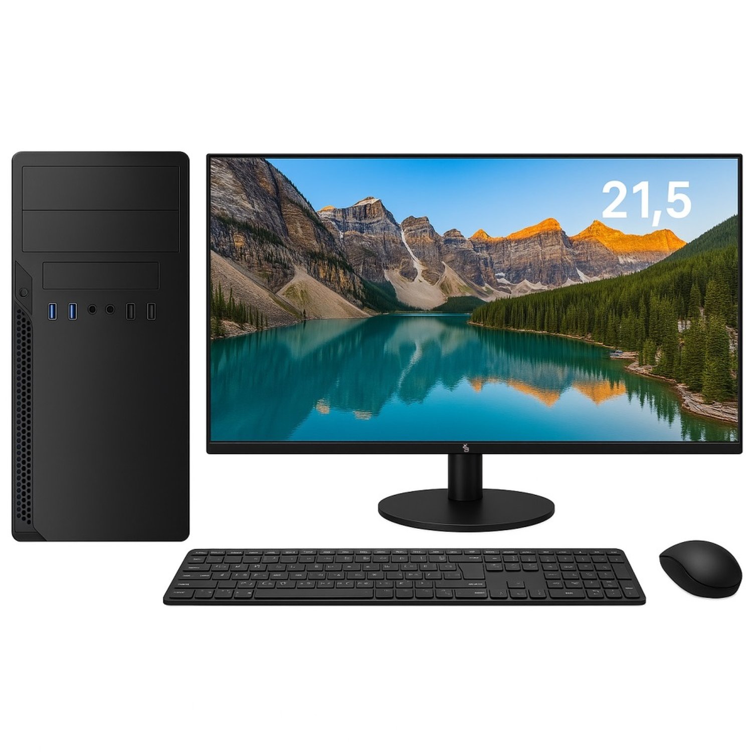 Computador 3Green Completo Intel I7 12700F, 16Gb Ddr4, Ssd 1Tb Nvme, Geforce Gt 2Gb Monitor Led 21,