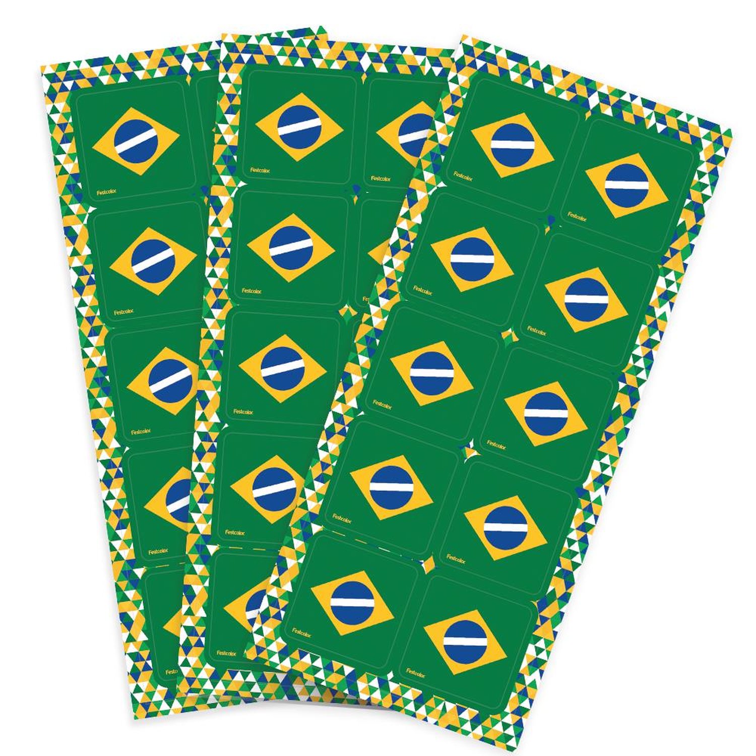 Adesivo Quadrado Bandeiras Copa 2026