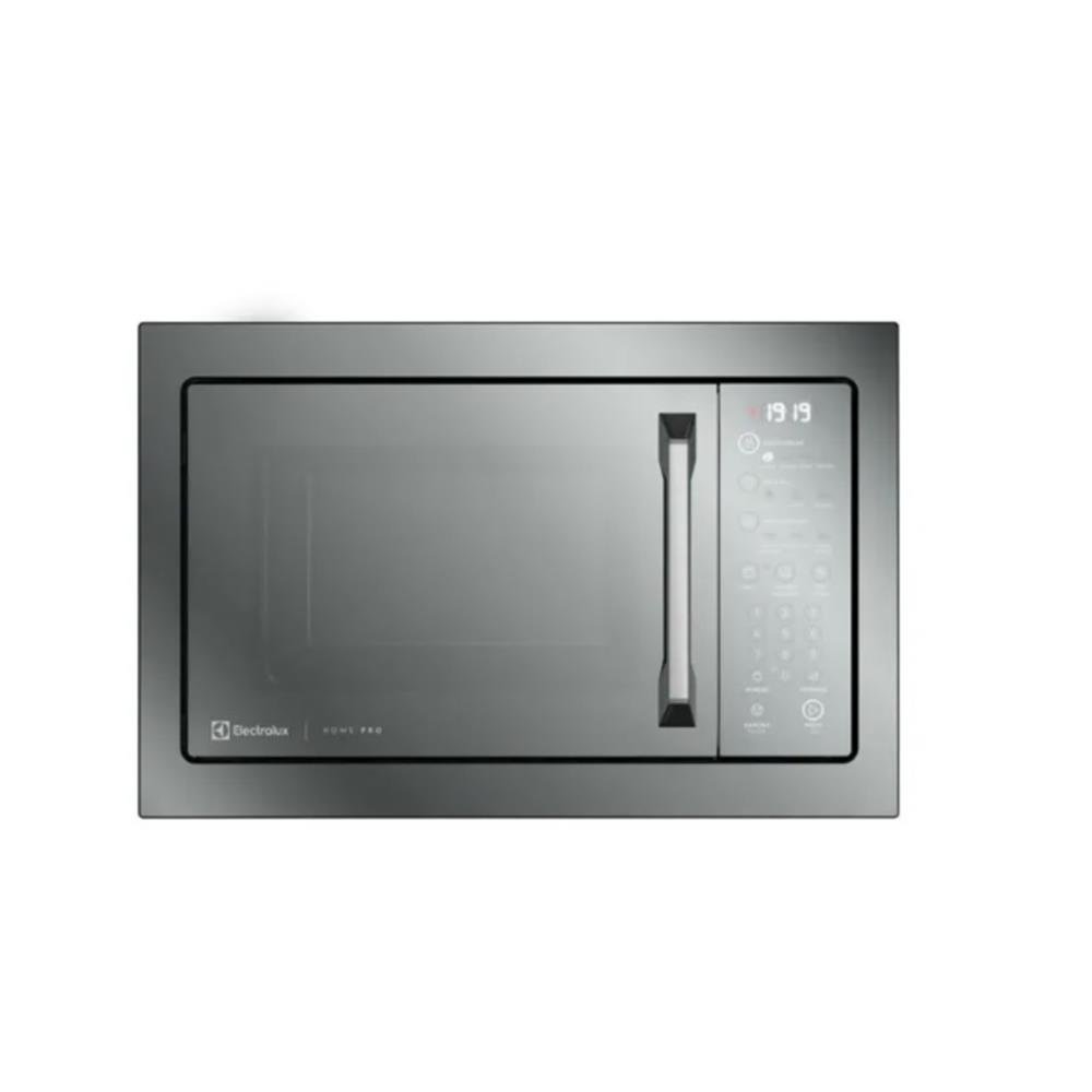 Micro-Ondas Electrolux De Embutir 34L Inox Home Pro Com Grill E Função Tira Odor Me3hp 127V Cinza