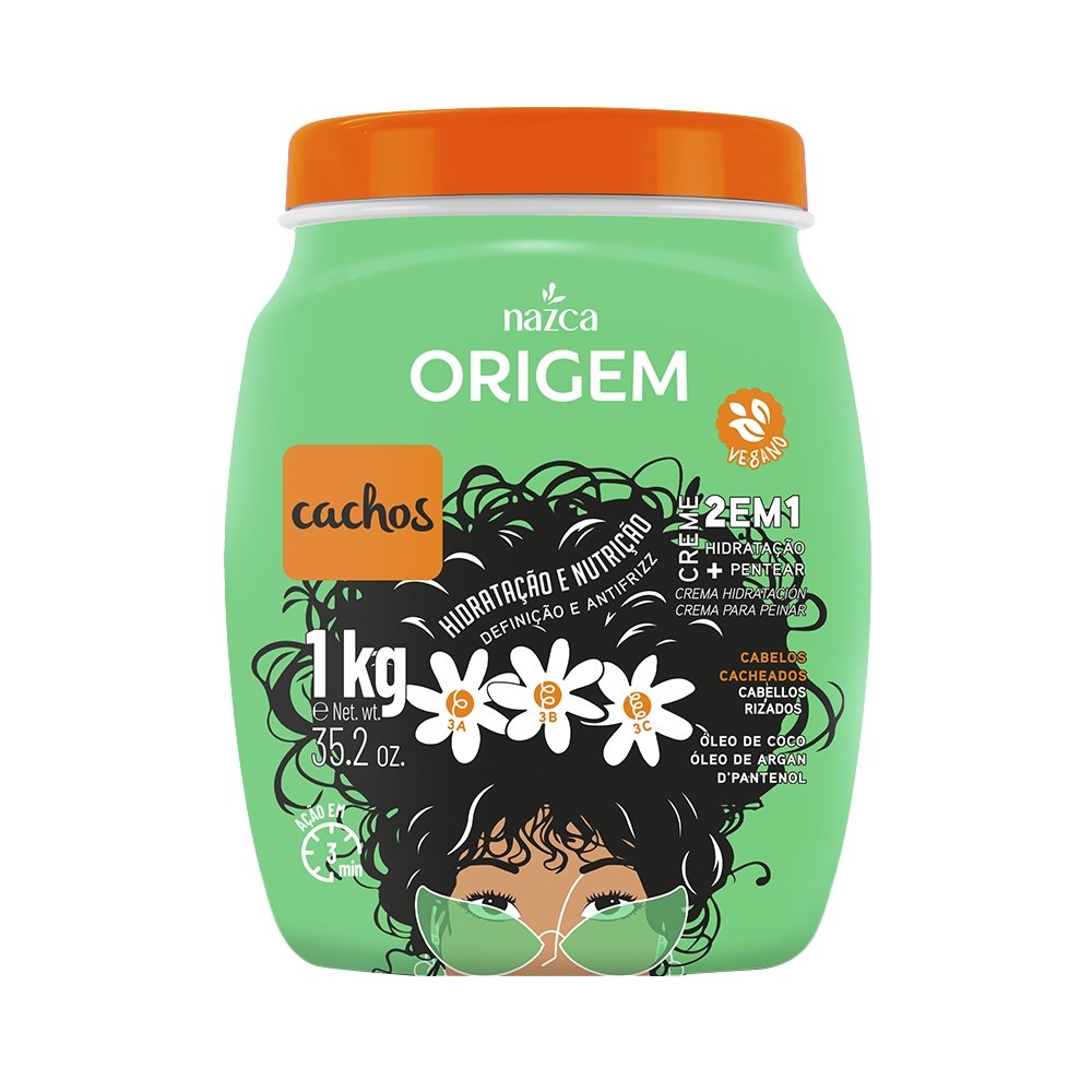 Creme de Tratamento Origem 2 em 1 Cachos Potão 1Kg