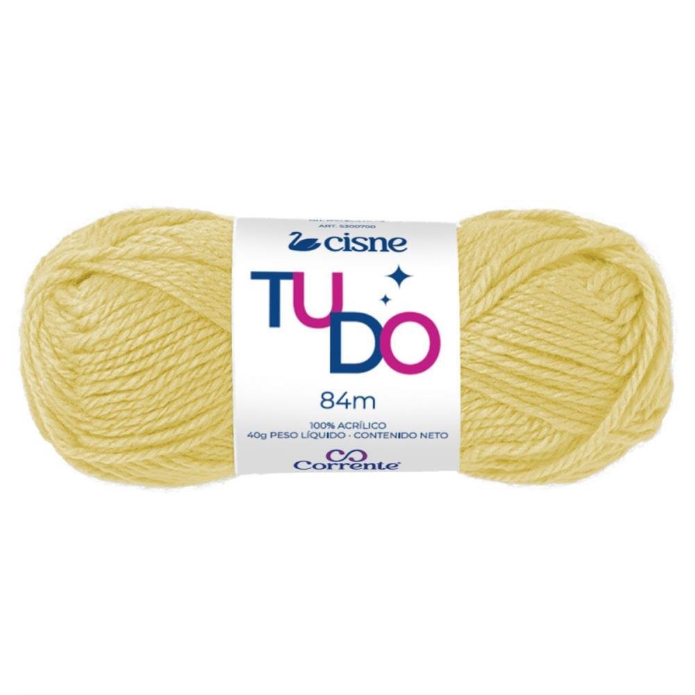Lã Para Tricô Cisne D´Primera 40G Amarelo Bebê Pacote Com 5 Unidades