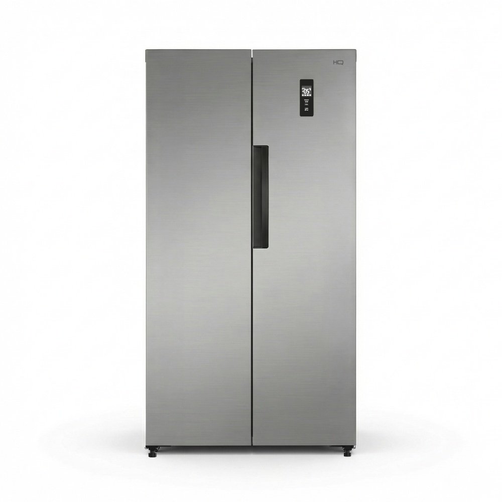 Geladeira Refrigerador Hq Frost Free Side By Side 460 Litros Inox Hq-460Sbsff 127V