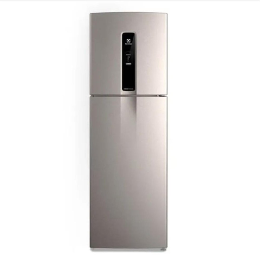 Geladeira Electrolux Frost Free Inverter 410L If46s Efficient Autosense Inox Look 127V