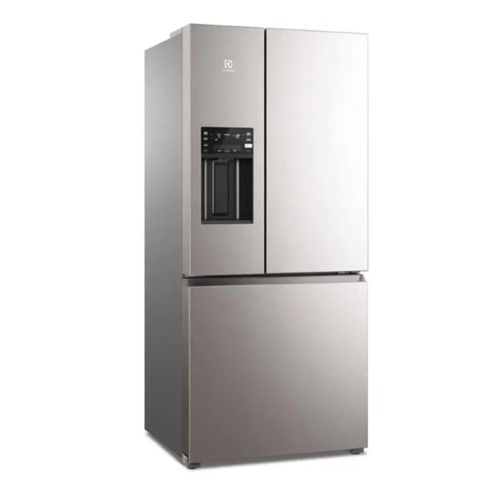 Geladeira Electrolux Duplex Frost Free Inverter 540L Dispenser Agua E Gelo 3 Portas Im8is 127V Cinza