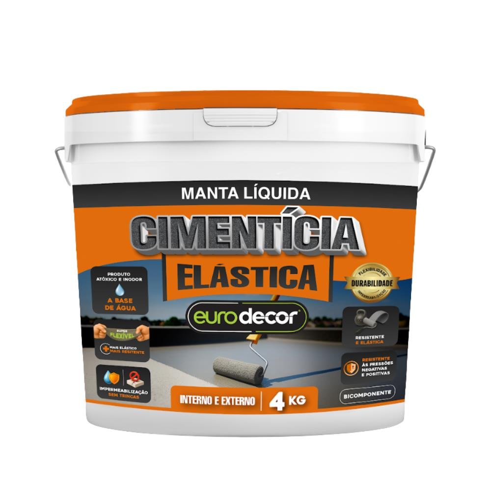 Cimento Elástico Eurodeco 20 Kgs Cinza Natural