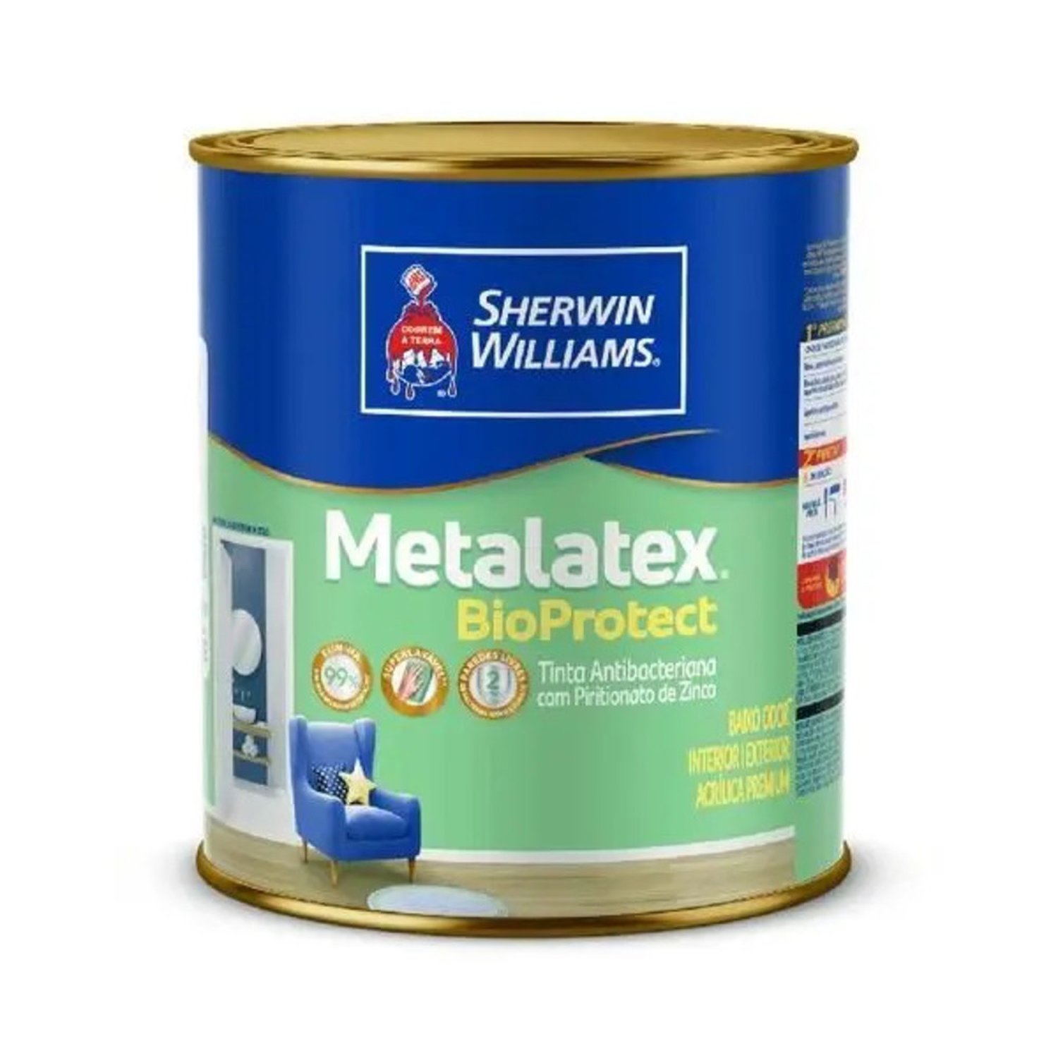 Tinta Acrilica Premium Metalatex Antibacteriana 800Ml Branco