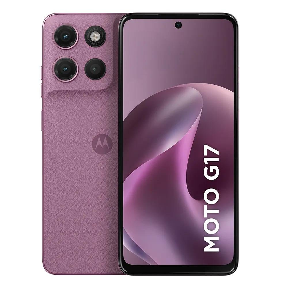 Smartphone Motorola G17 256Gbgb 12Gb Ram Rosa 6,7" Câm. Tripla + Selfie 32Mp