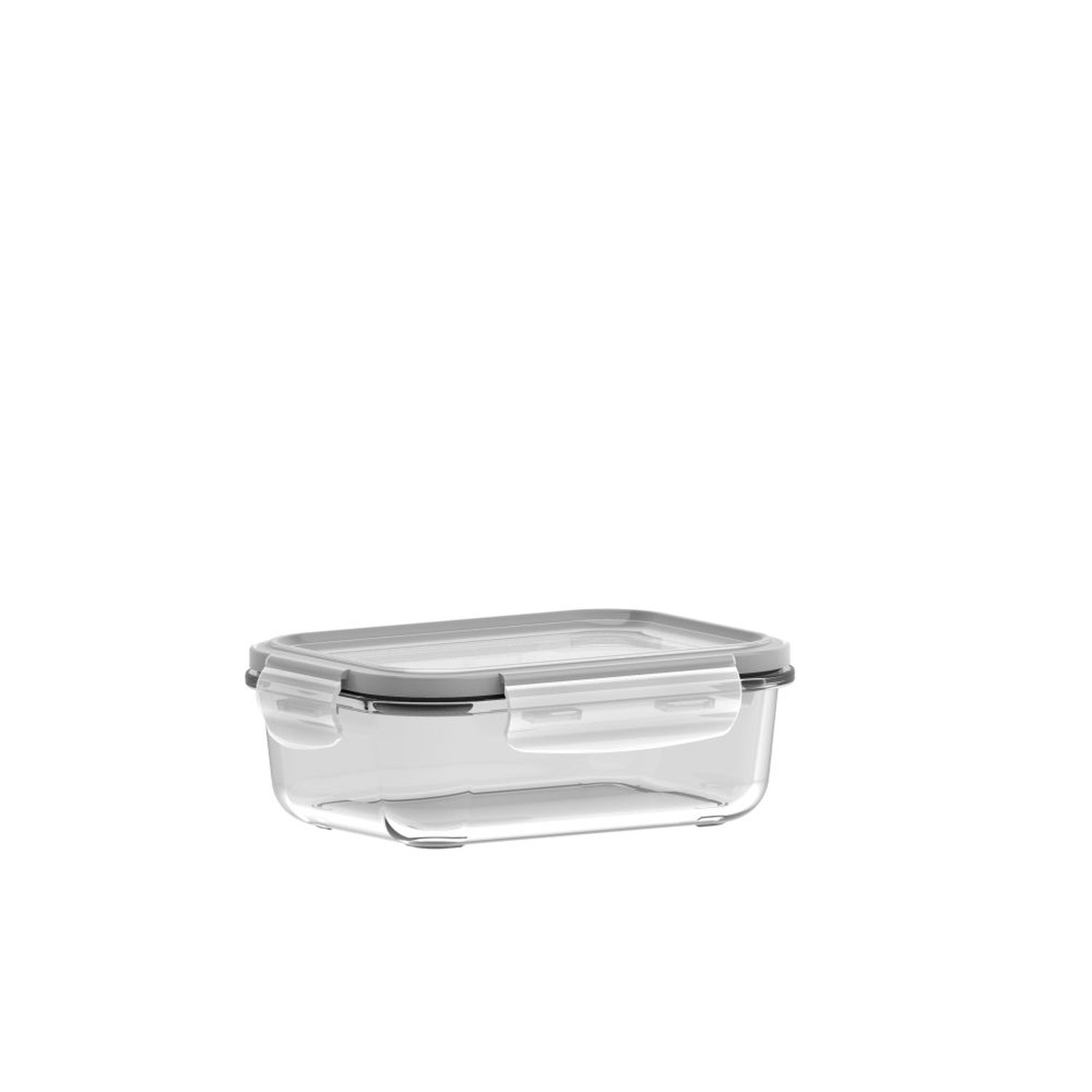 Tigela Retangular Vedda 660Ml Com Tampa Plástico Marinex