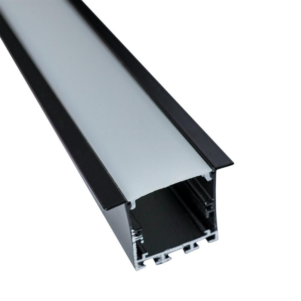 Perfil De Embutir Preto 50X35x2000mm Foxlux