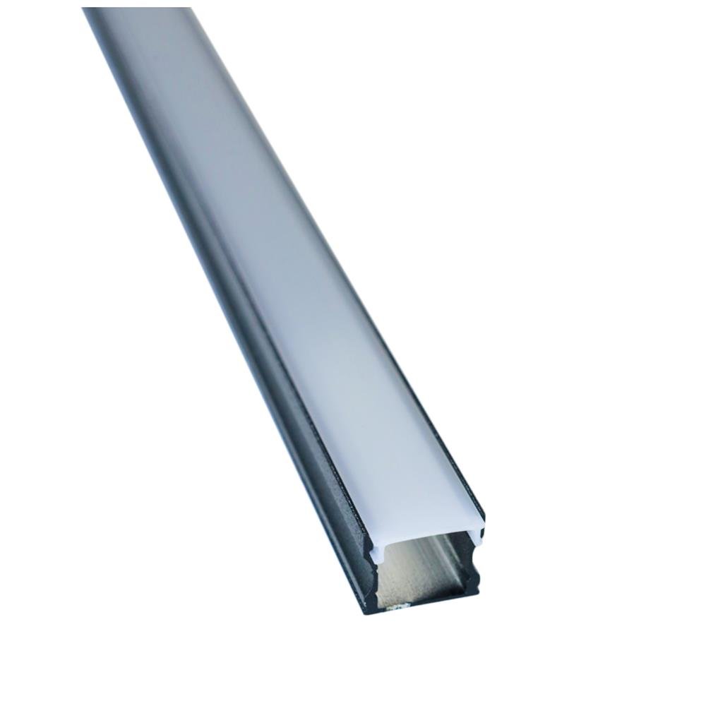 Perfil De Sobrepor Preto 17X14x2000mm Foxlux