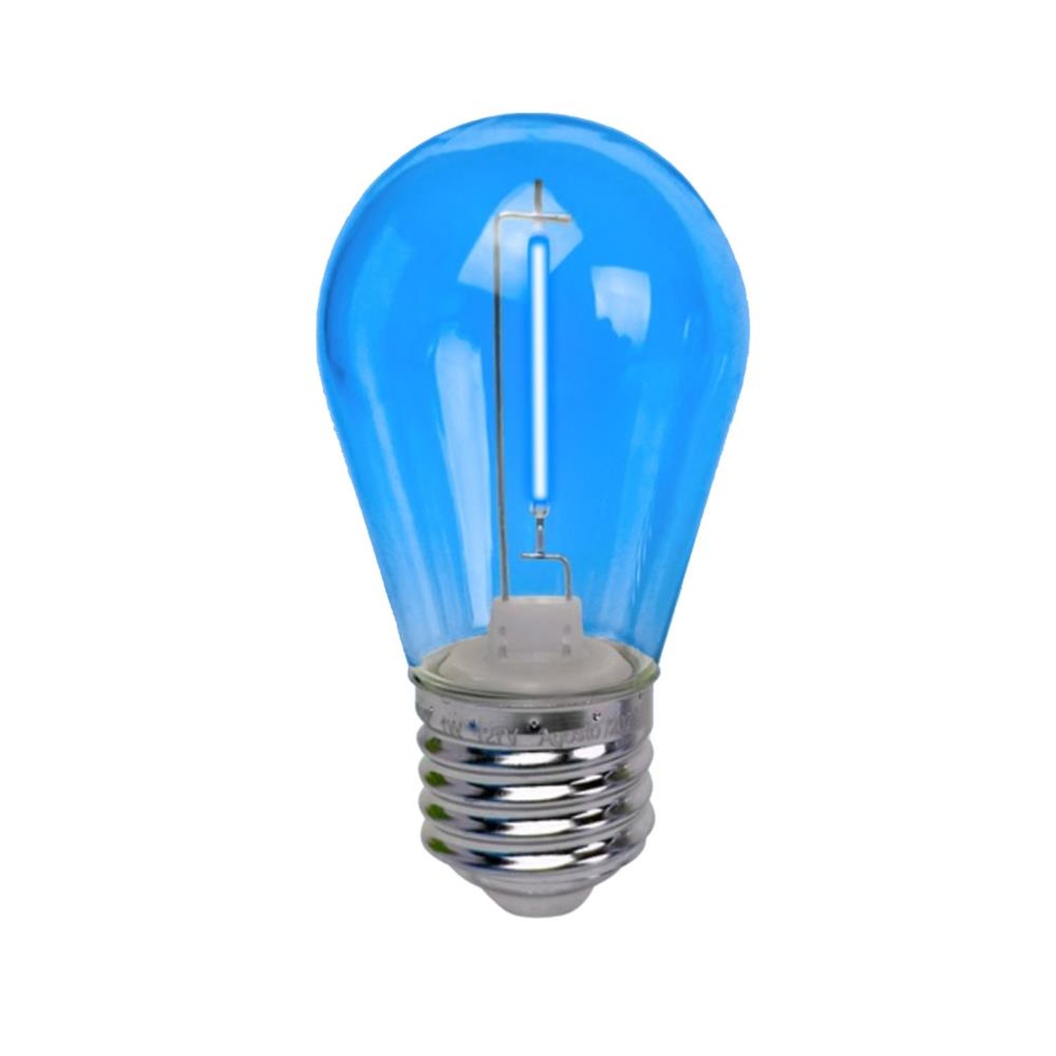 Lâmpada Led Filamento Azul 1W E-27 220V Ledf90.05 4 Peças Foxlux