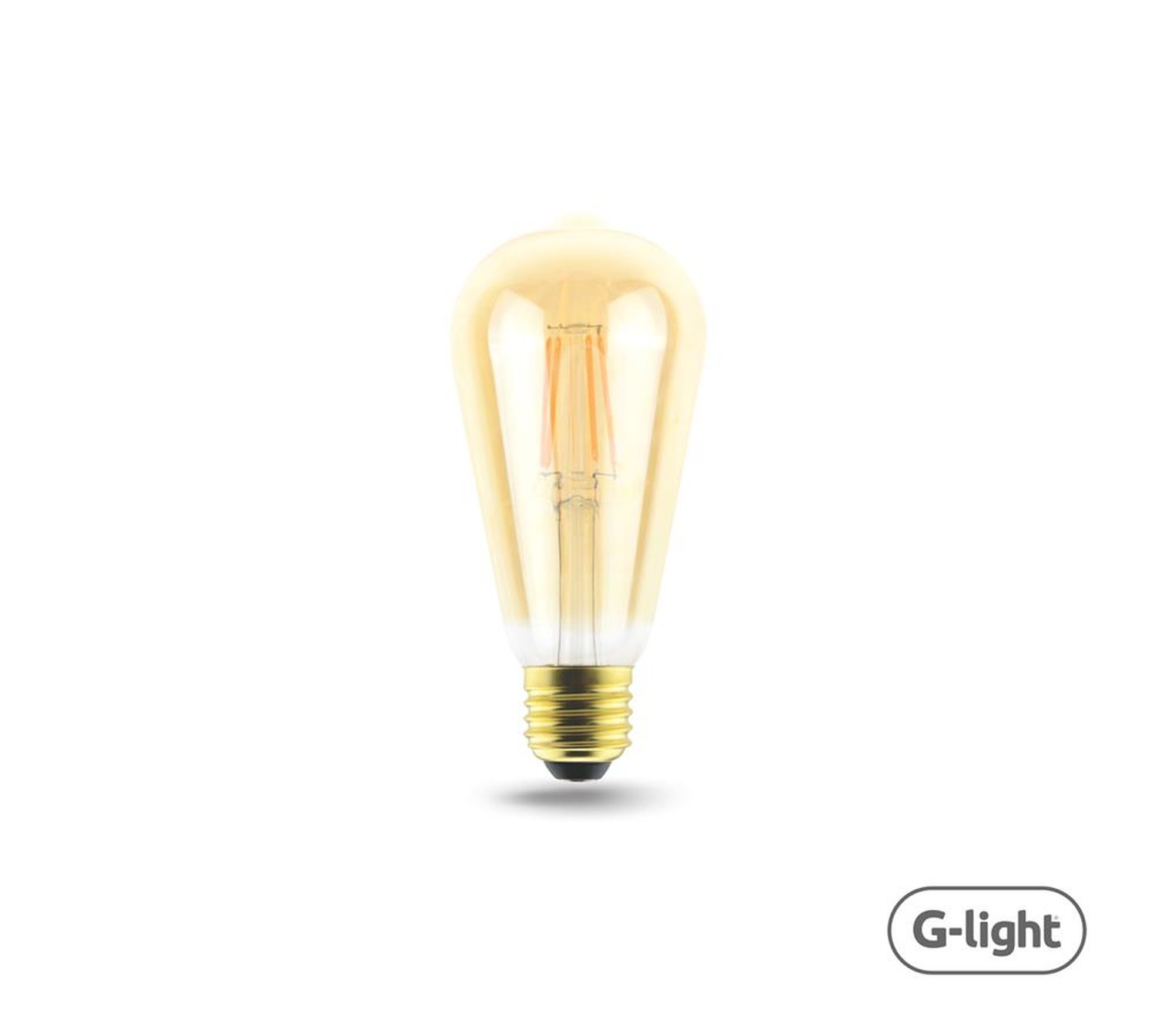 Lâmpada St64 Filamento Led Bulbo Âmbar 4W 2500K Autovolt E27
