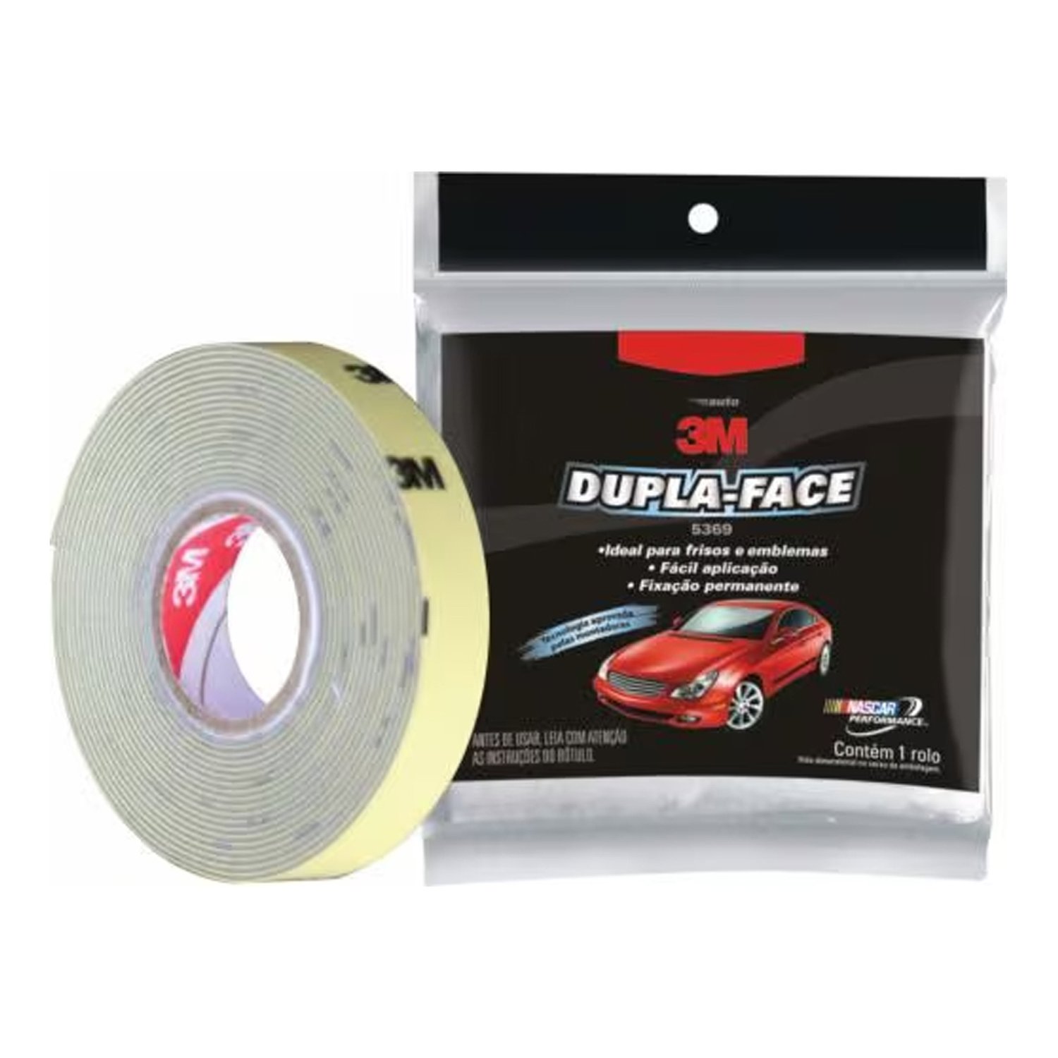 Fita Dupla Face 3m Auto 5369 Branco 12mmx3m - Embalagem com 24 unidades