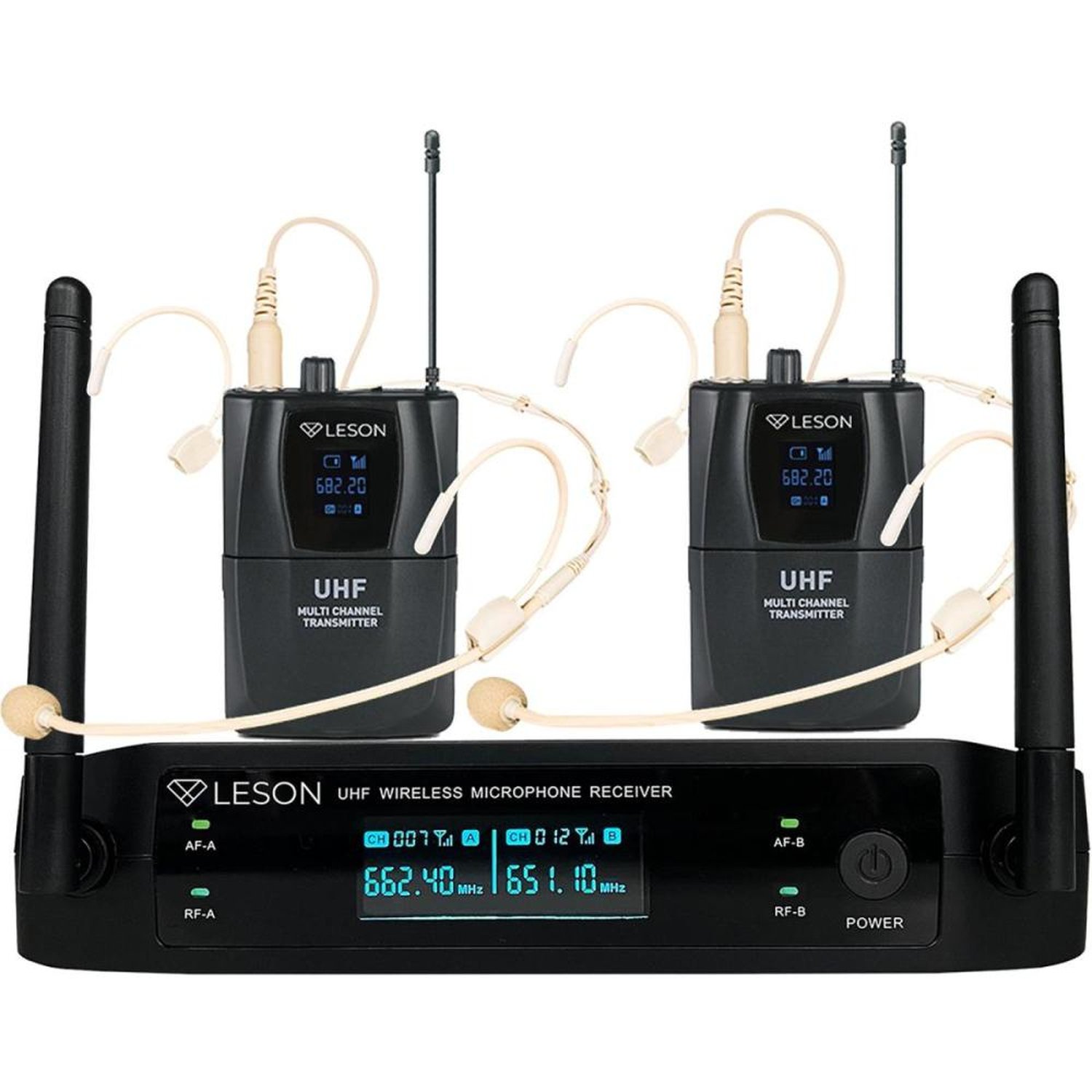Sistema De Microfone Duplo Sem Fio Leson Ls962 Bege Un.Venda: Pc/1