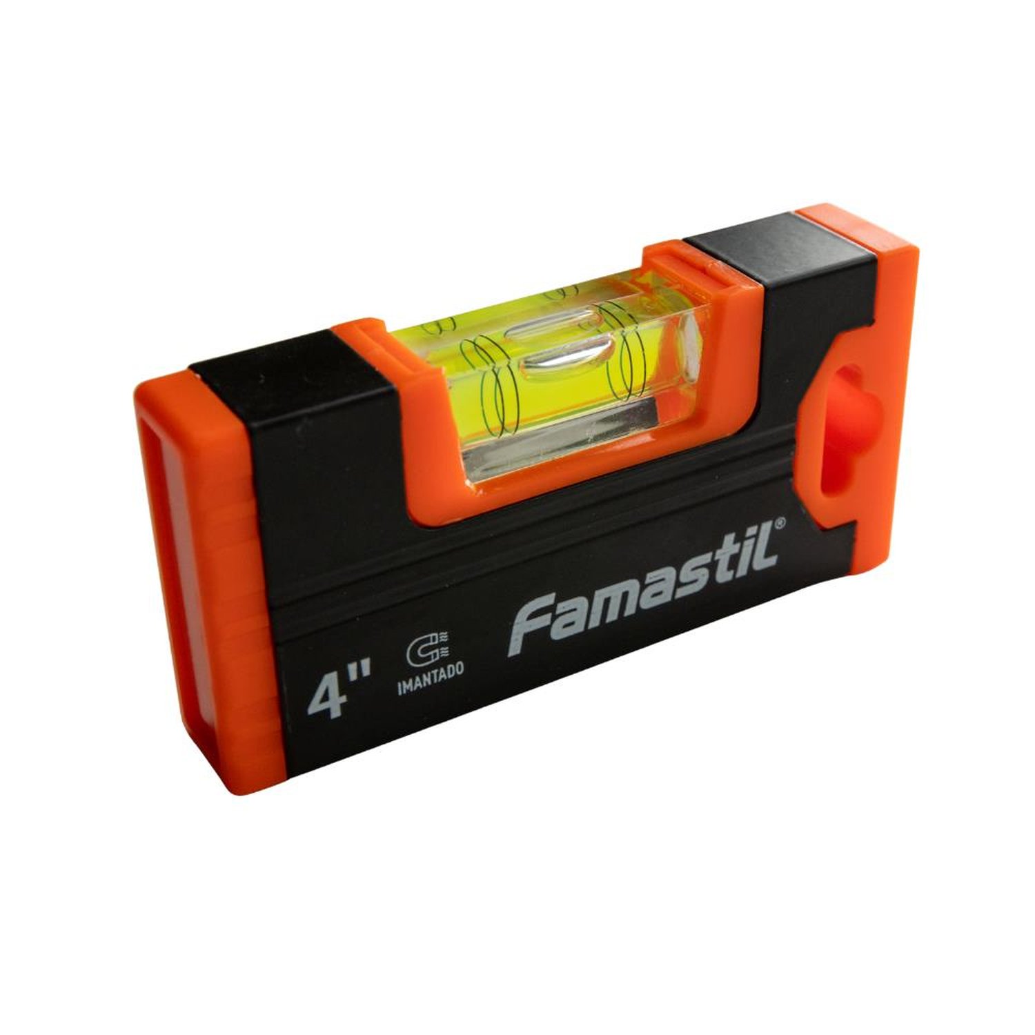 Nível Mini Imantado Famastil F40.35 Com 4 Polos Compacto Para Uso Profissional