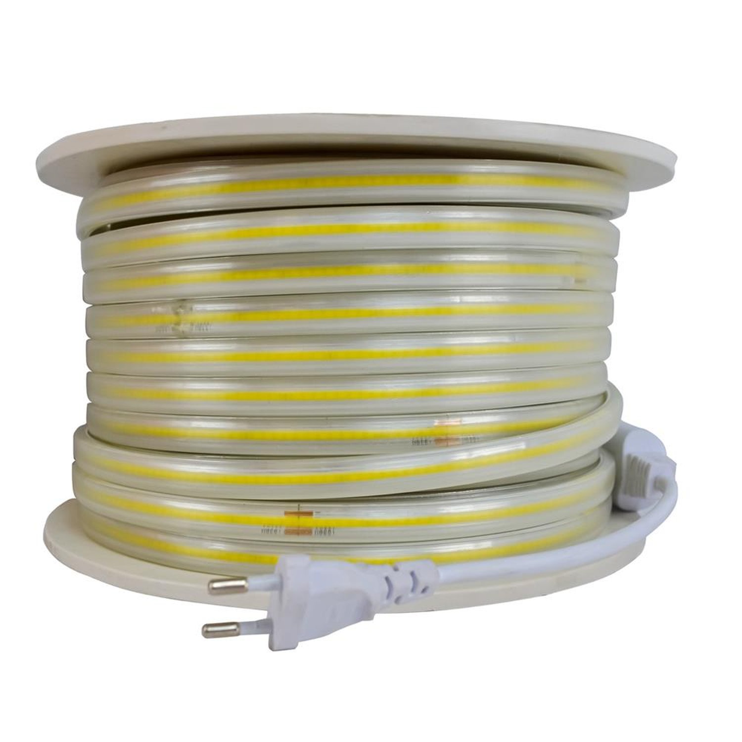 Fita Led Cob Foxlux Led91.31 10W 127V 6500K 50 Metros Ip65 Alta Luminosidade Para Iluminação Contínua