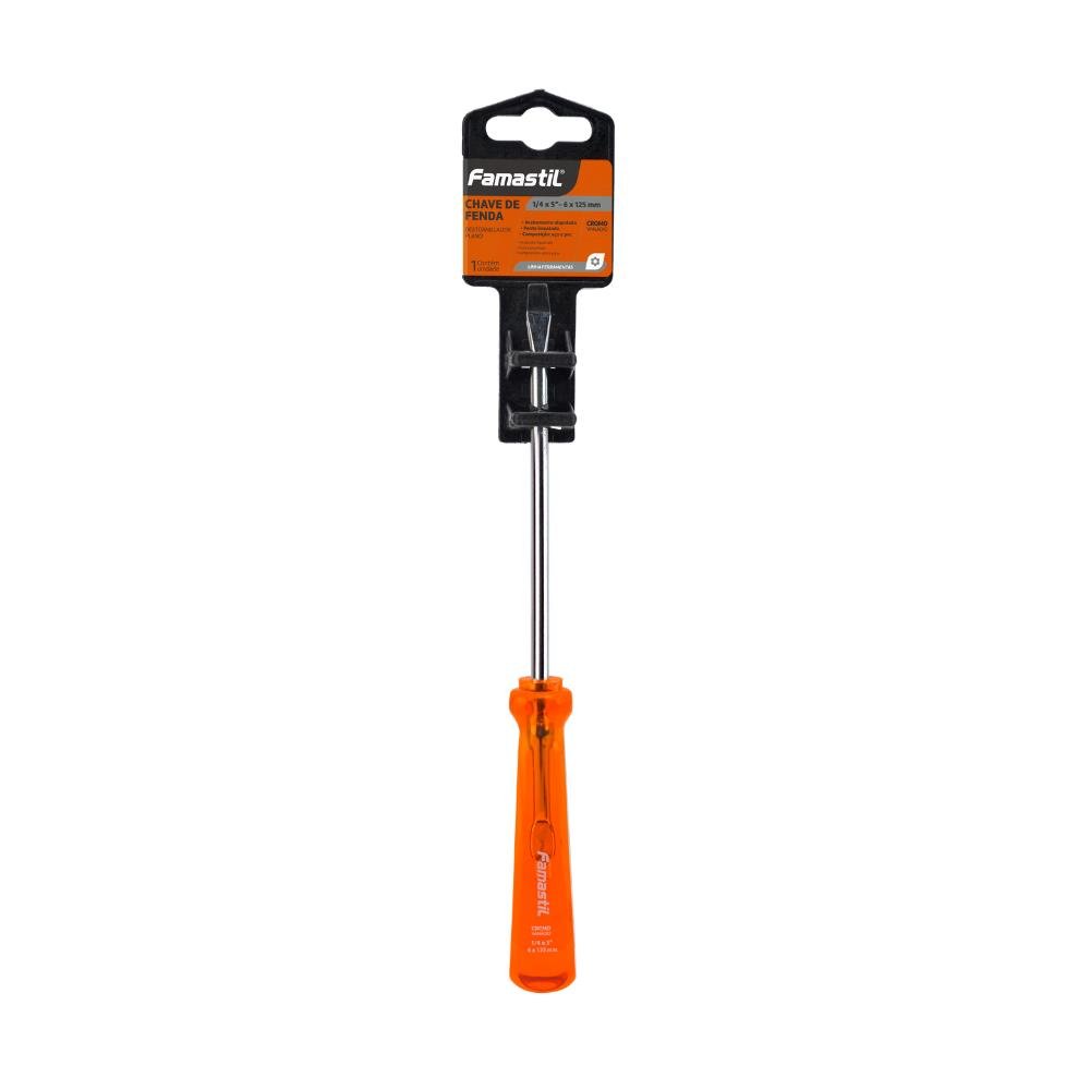 Chave Fenda Isolada 1000V Famastil F46.13 3 16X4 Aço Resistente