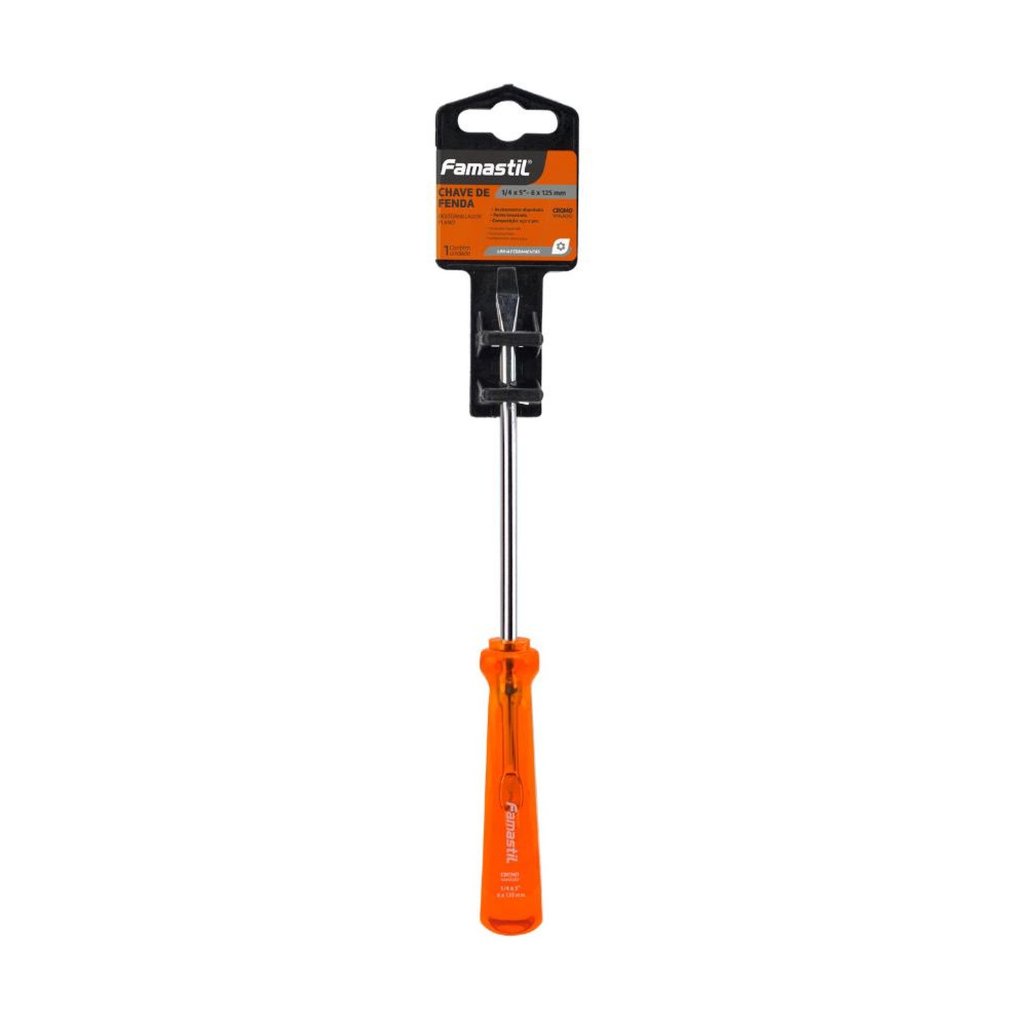 Chave Fenda Isolada 1000V Famastil F46.13 3 16X4 Aço Resistente