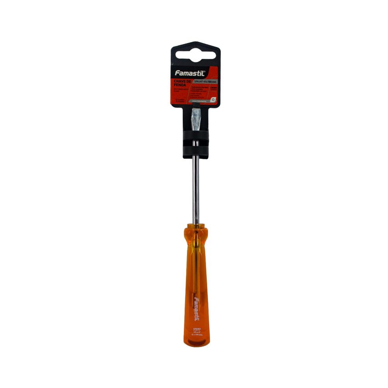 Chave Fenda Isolada 1000V Famastil F46.12 3 16X3 Aço Resistente