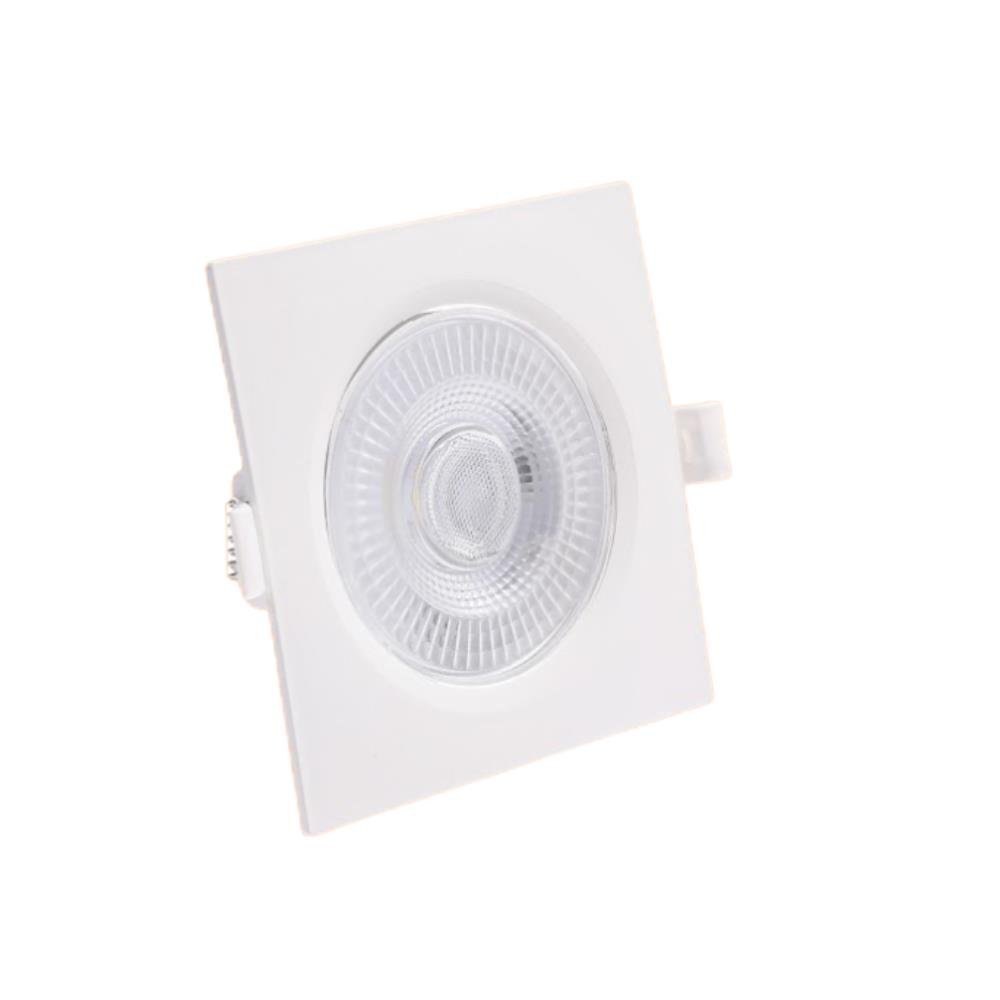 Spot Led Quadrado Foxlux Led90.74 7W 6500K Branco Frio Bivolt Iluminação Moderna