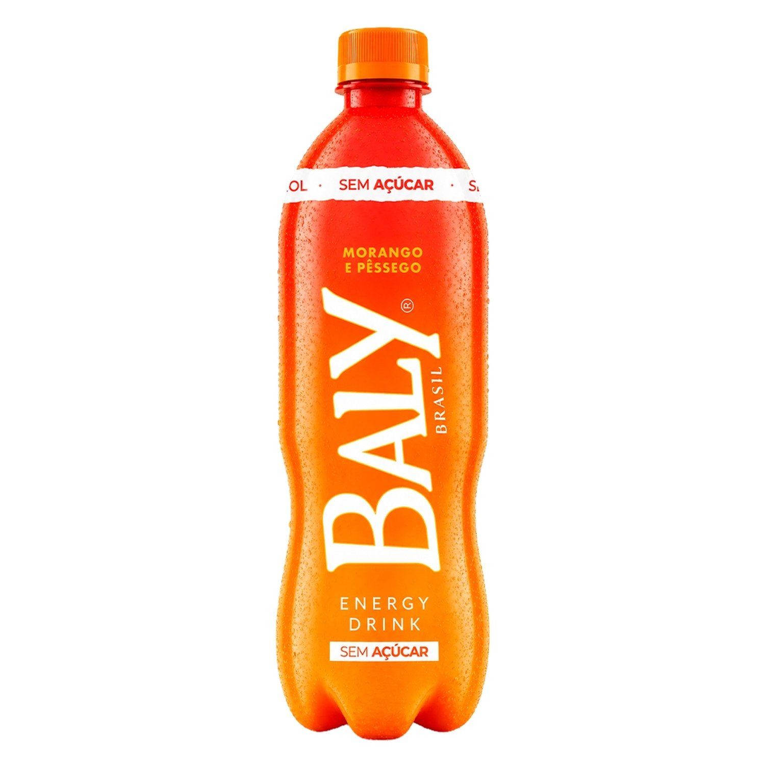 Energético Baly Morango Pessego Zero 1 Litro - Embalagem com 6 Unidades