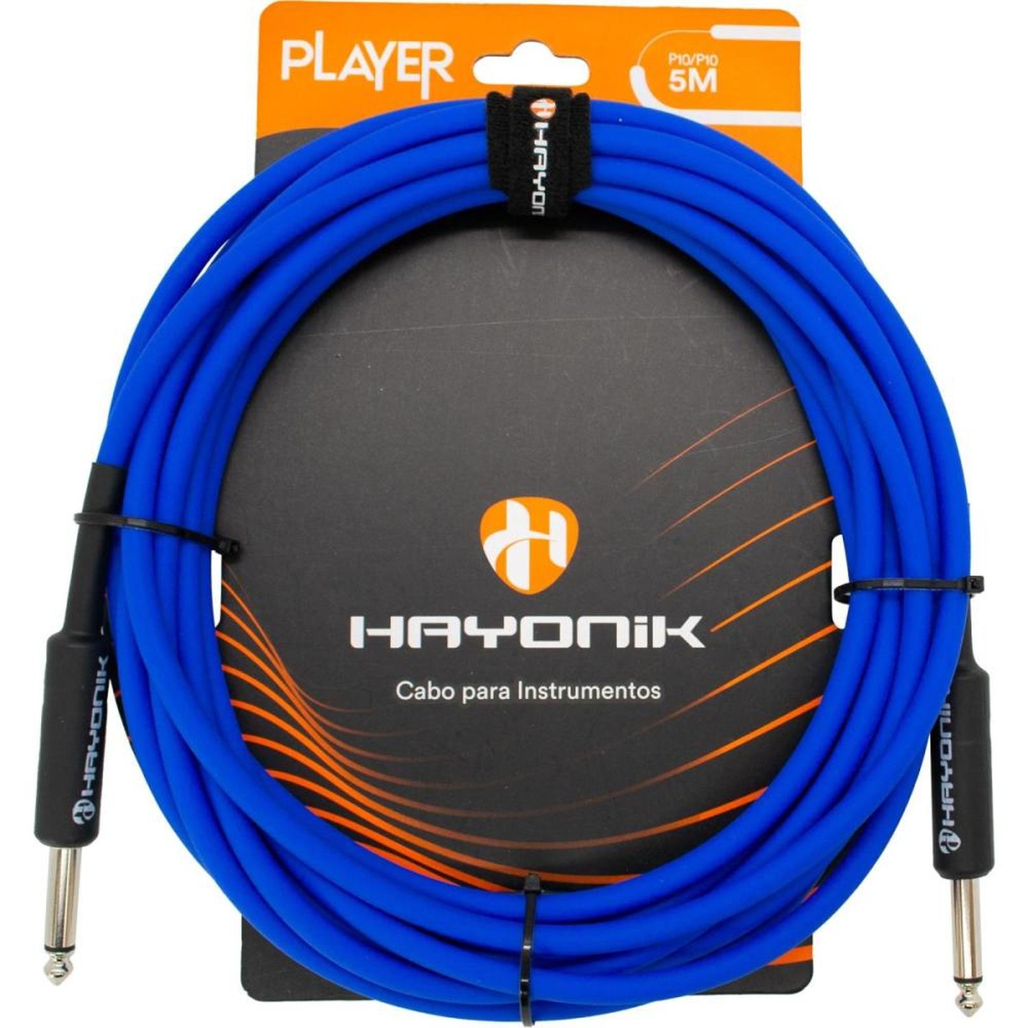 Cabo Para Instrumentos Player P10 X P10 5M Azul Hayonik Un.Venda: Pc/1