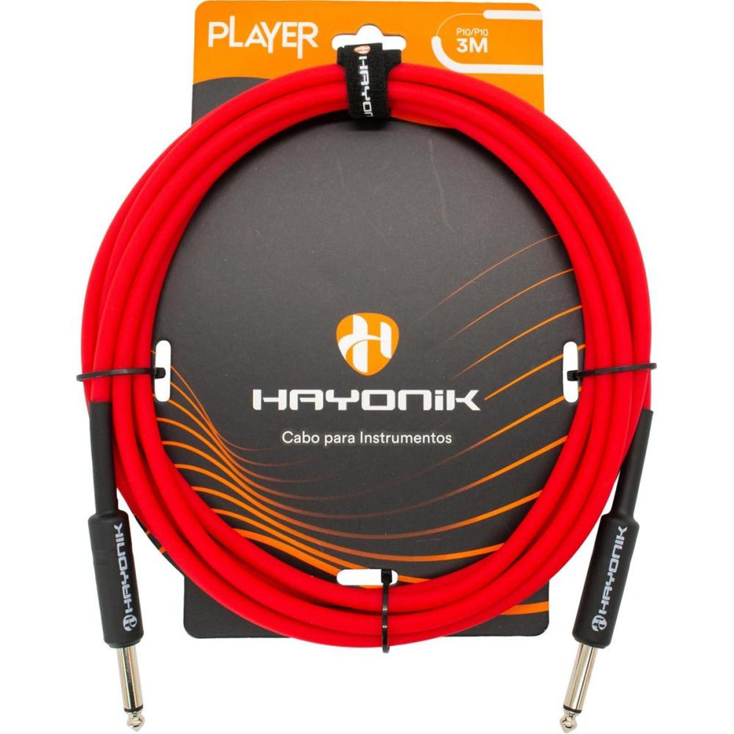 Cabo Para Instrumento Hayonik Player P10 X P10 3M Vermelho Un.Venda: Pc/1