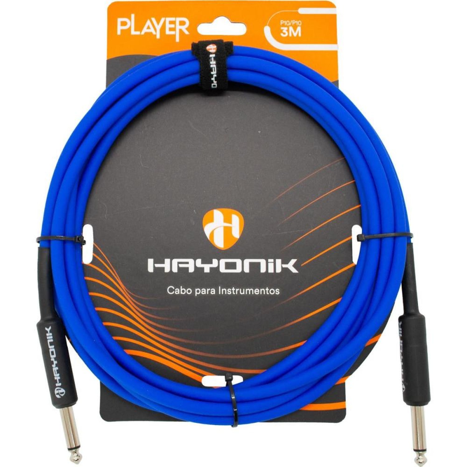 Cabo Para Instrumentos Player P10 X P10 3M Azul Hayonik Un.Venda: Pc/1