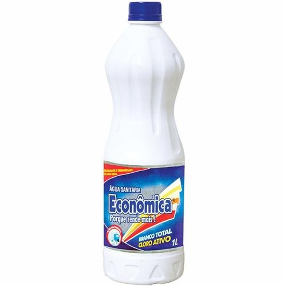 Água Sanitária Econômica 1 Litro - Caixa com 12 unidades