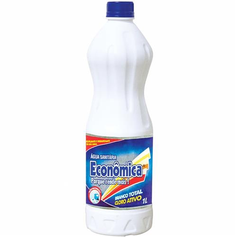 Água Sanitária Econômica 1 Litro - Caixa com 12 unidades