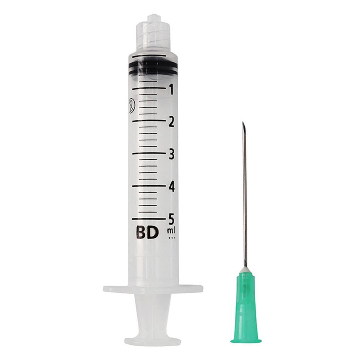 Seringa Descartavel Bd 5Ml Plastipak Luer Lock Com Agulha 40X8