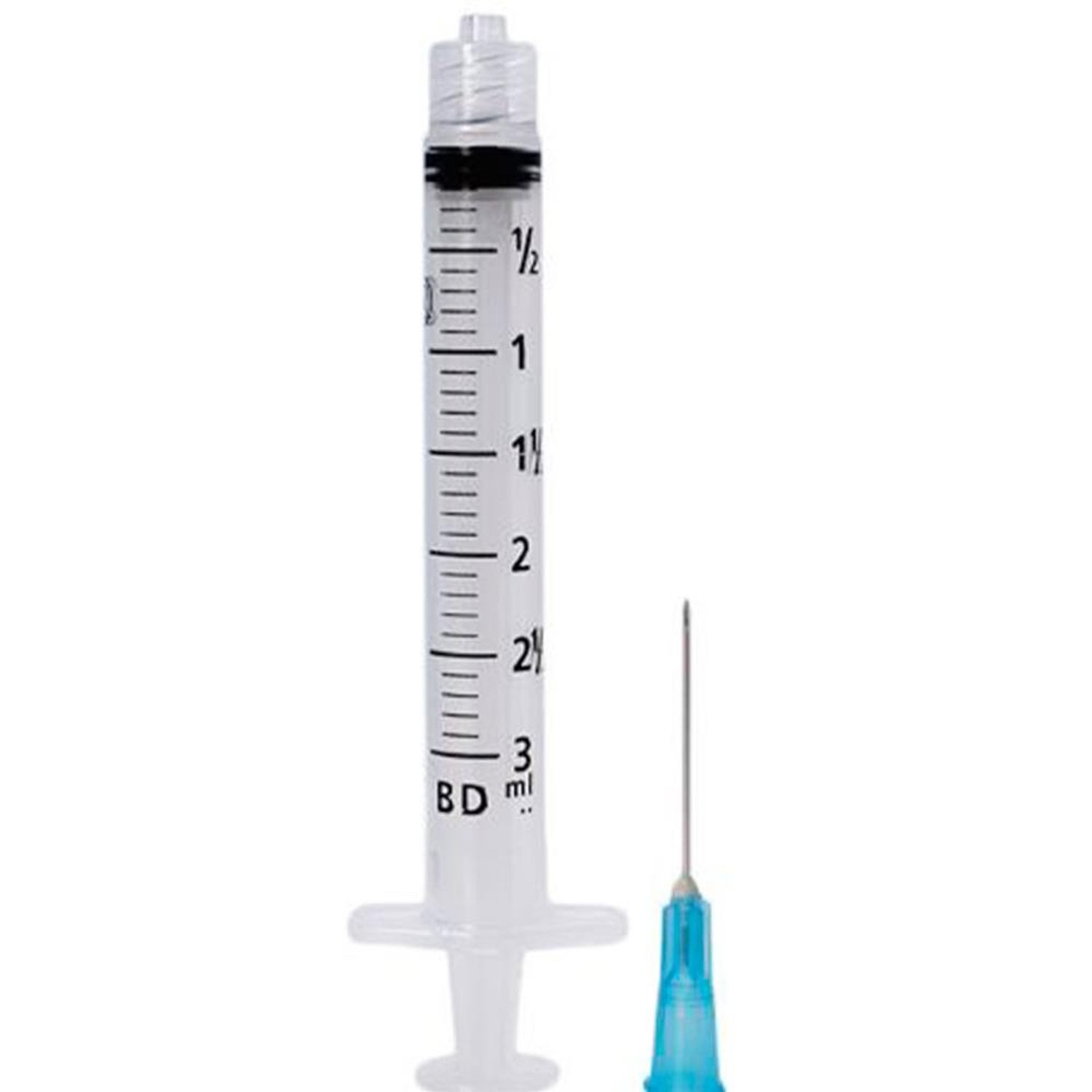Seringa Descartavel Bd 3Ml Plastipak Luer Lock Com Agulha 25X6