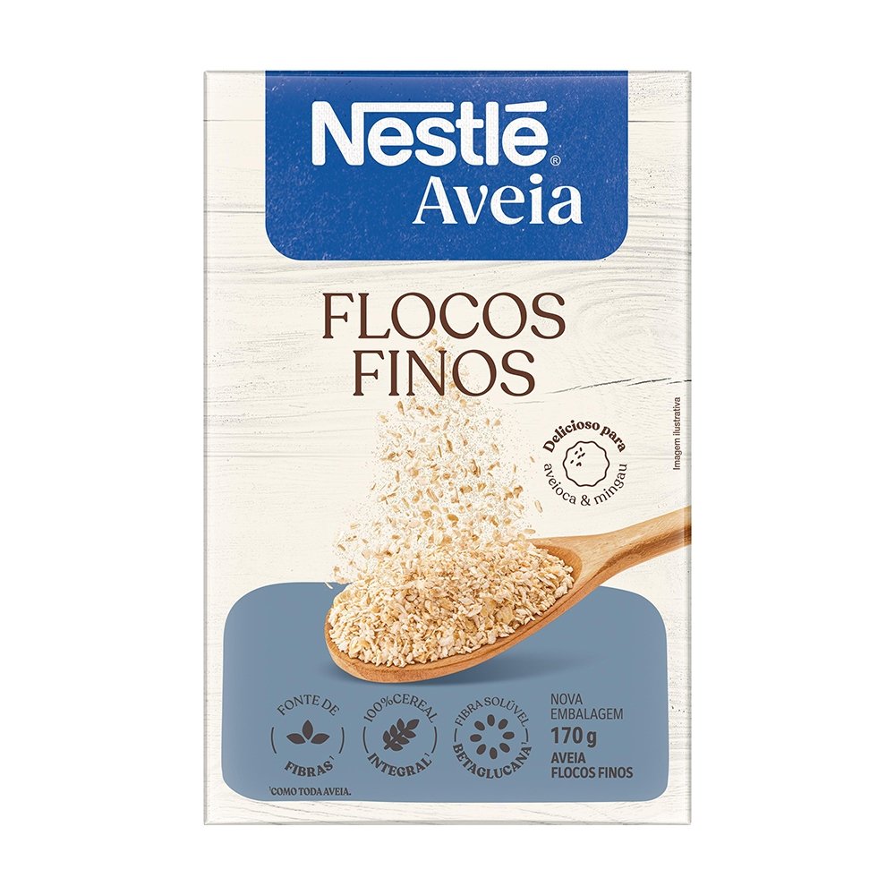Aveia em Flocos Finos Nestlé 170g - Embalagem com 28 Unidades