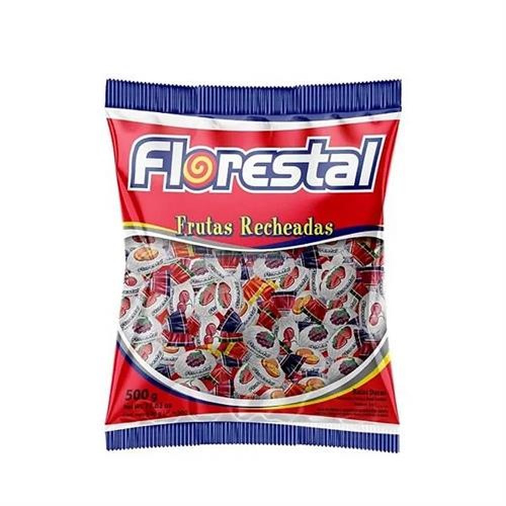 Bala Florestal Frutas Recheadas 500g