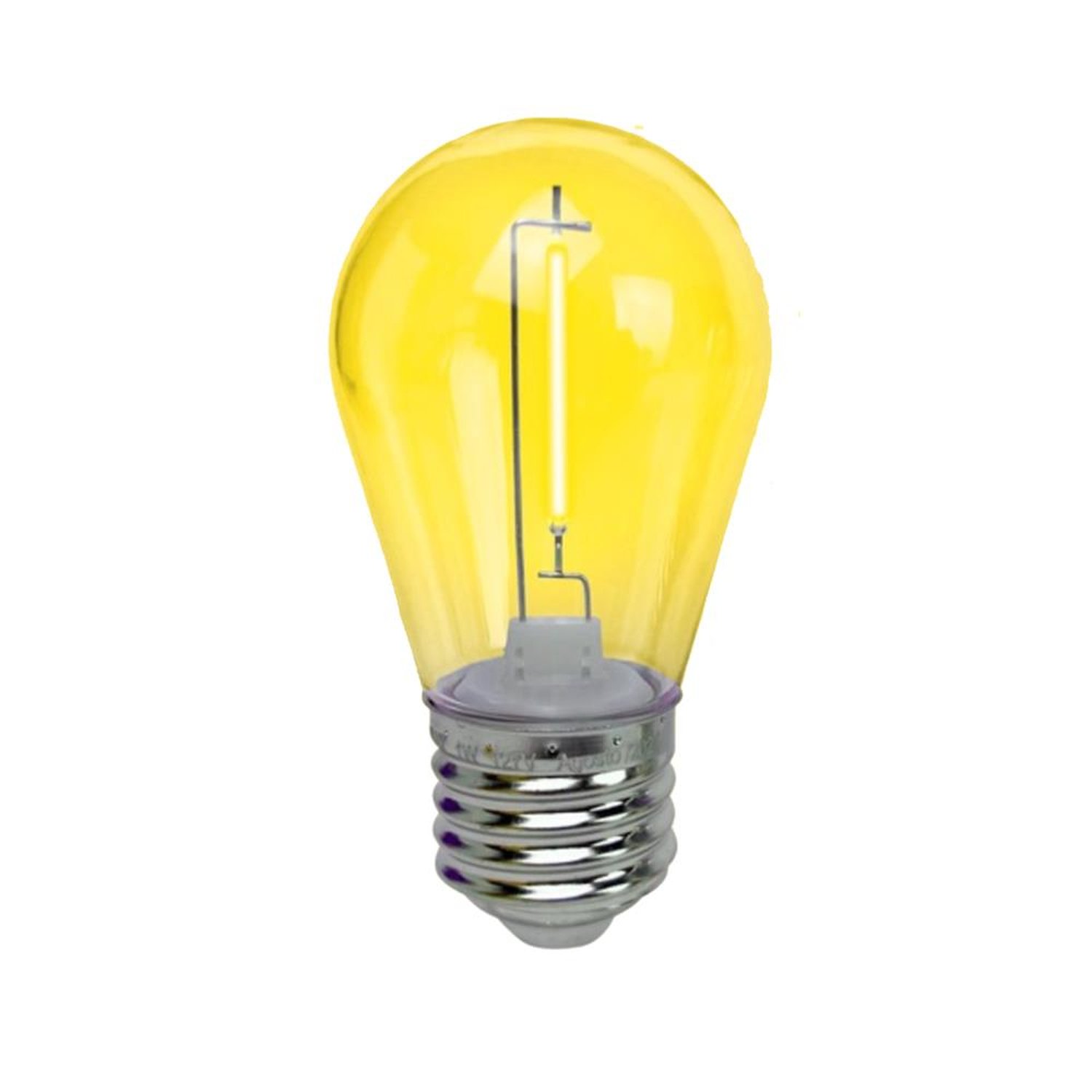 Lâmpada Led Filamento Amarelo 1W E-27 127V 4 Peças Ledf90.04 Foxlux