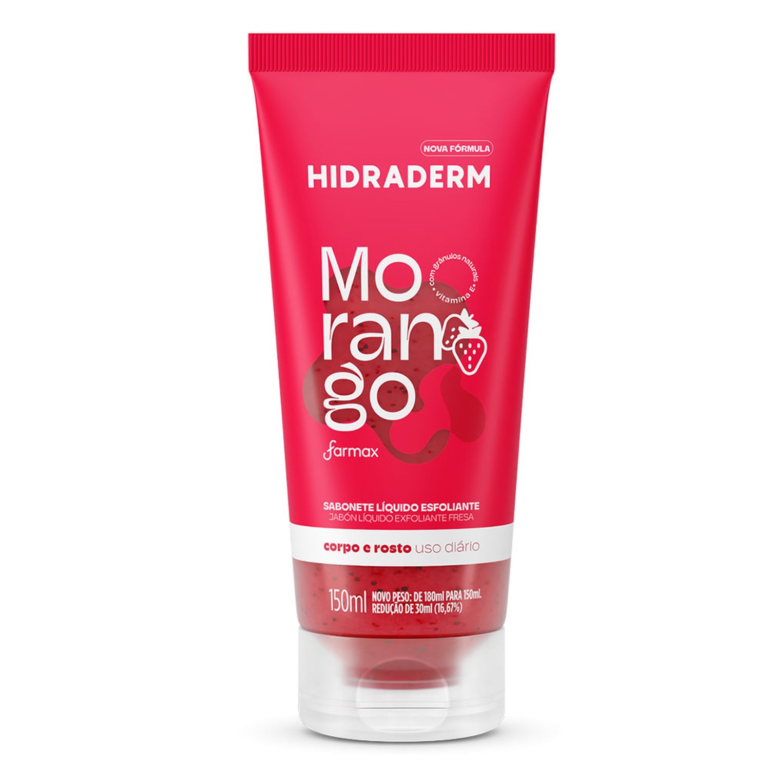 Sabonete Liquido Hidraderm Esfoliante Morango 150Ml