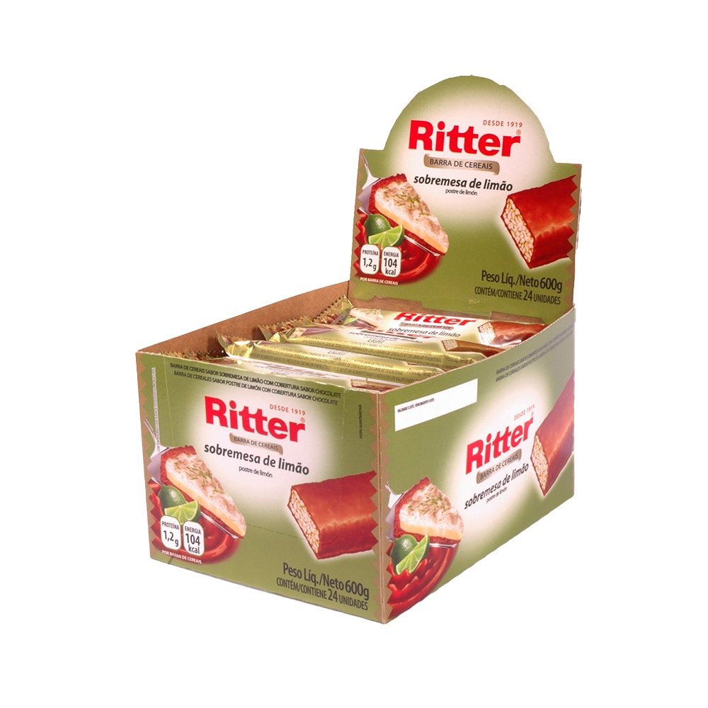 Barra Cereal Ritter Chocolate Sobremesa de Lim?o 24 Unidades