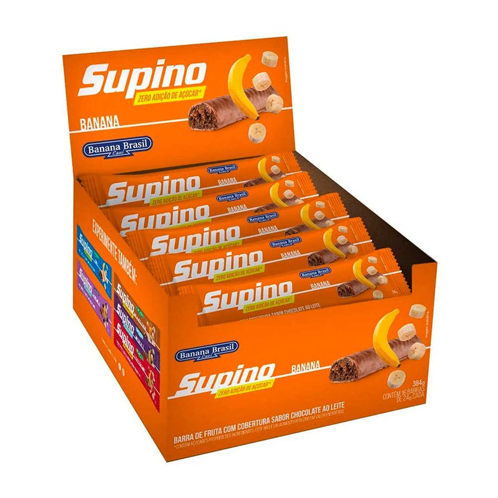 Barra de Fruta Banana Brasil Banana e Chocolate 16x24g
