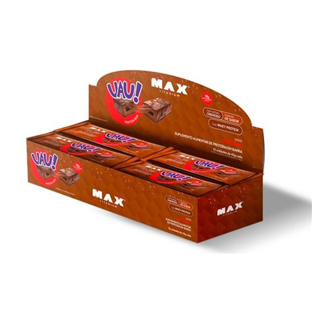 Uau Protein Bar 45G Brigadeiro Max Titanium (Emb. contem 12 und de 90g)