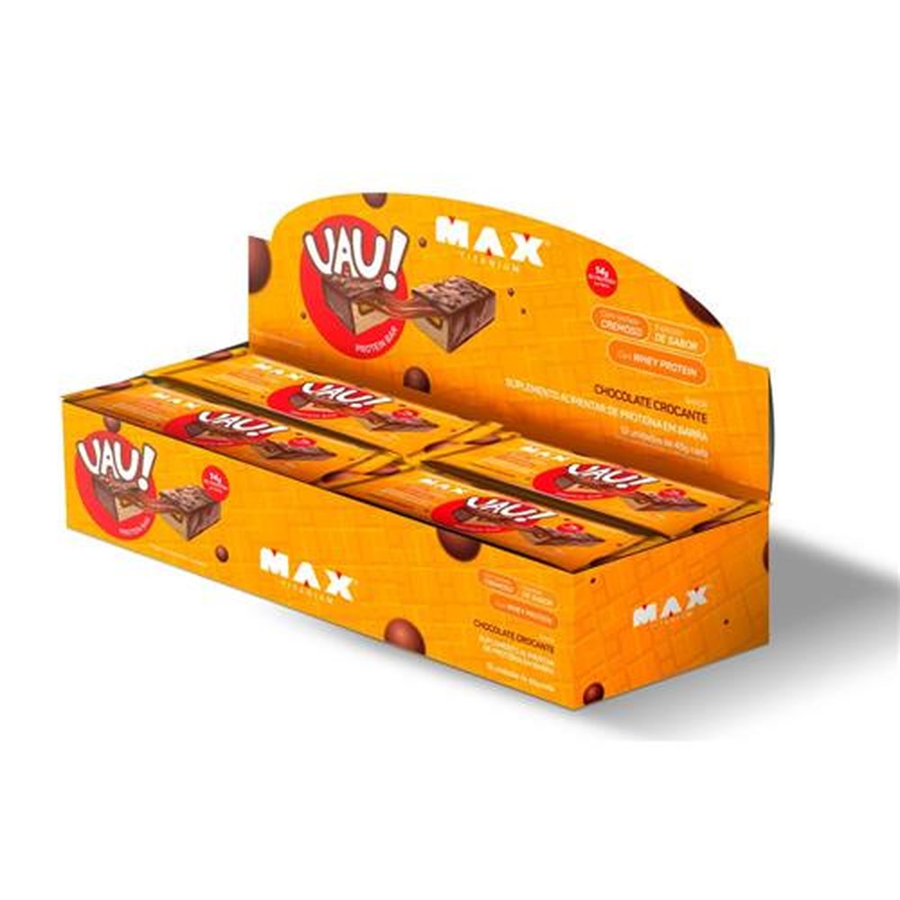 Uau Protein Bar 45G Chocolate Crocante Max Titanium (Emb. contem 12 und de 90g)