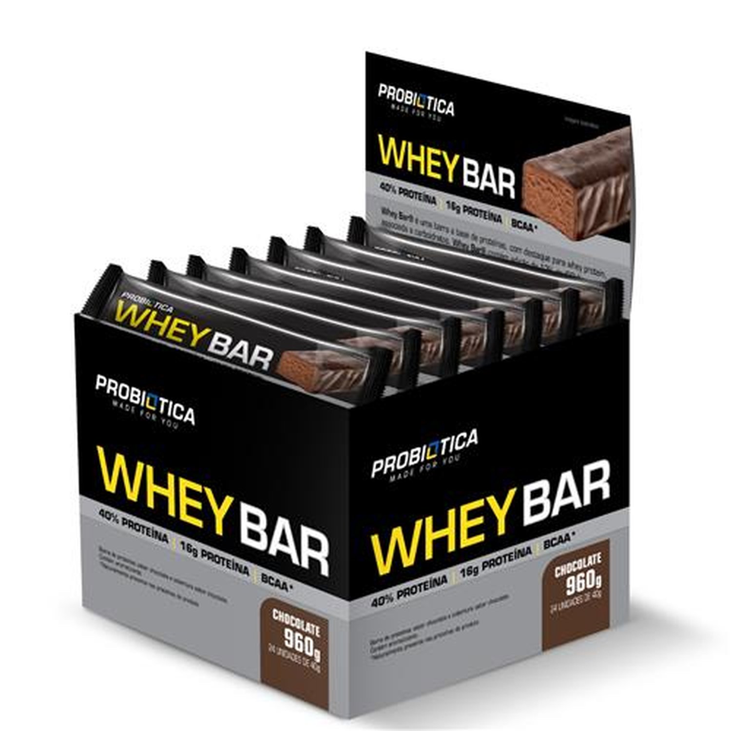 Whey Bar Chocolate 40g Probiotica Display 24x40g