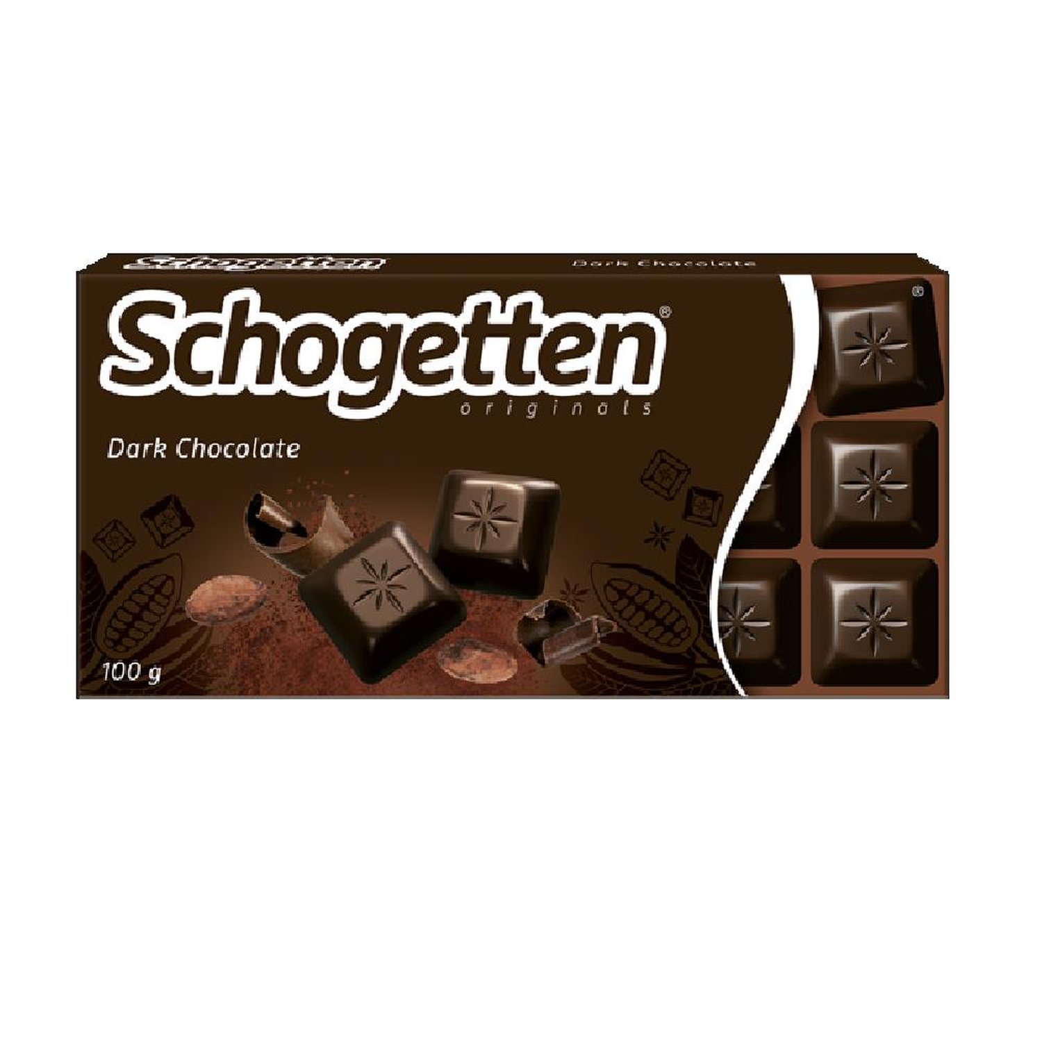 Chocolate Puro 50% Cacau Schogetten 100G Contém 18 Bombons Separados