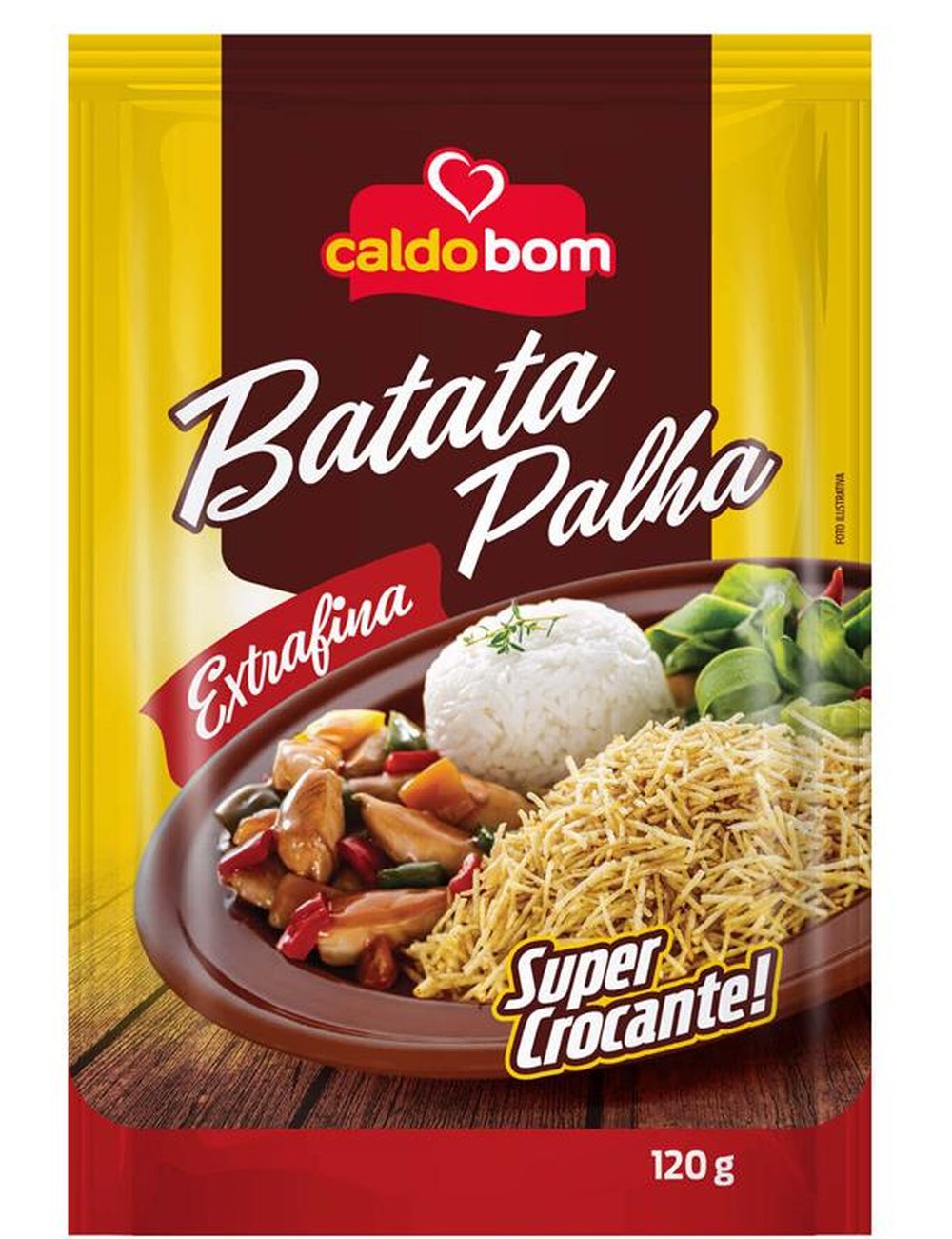 Batata palha extra fina 120g - caldo bom (Embalagem contém 24 unidades)
