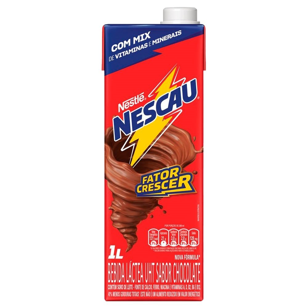 Bebida Láctea Nestlé Nescau 1L - Embalagem com 12 Unidades
