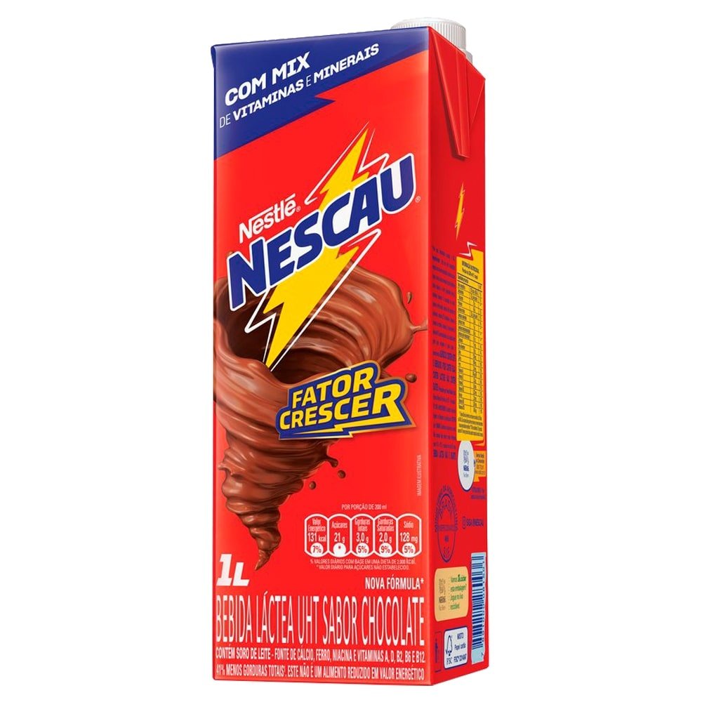 Bebida Láctea Nestlé Nescau 1L - Embalagem com 12 Unidades