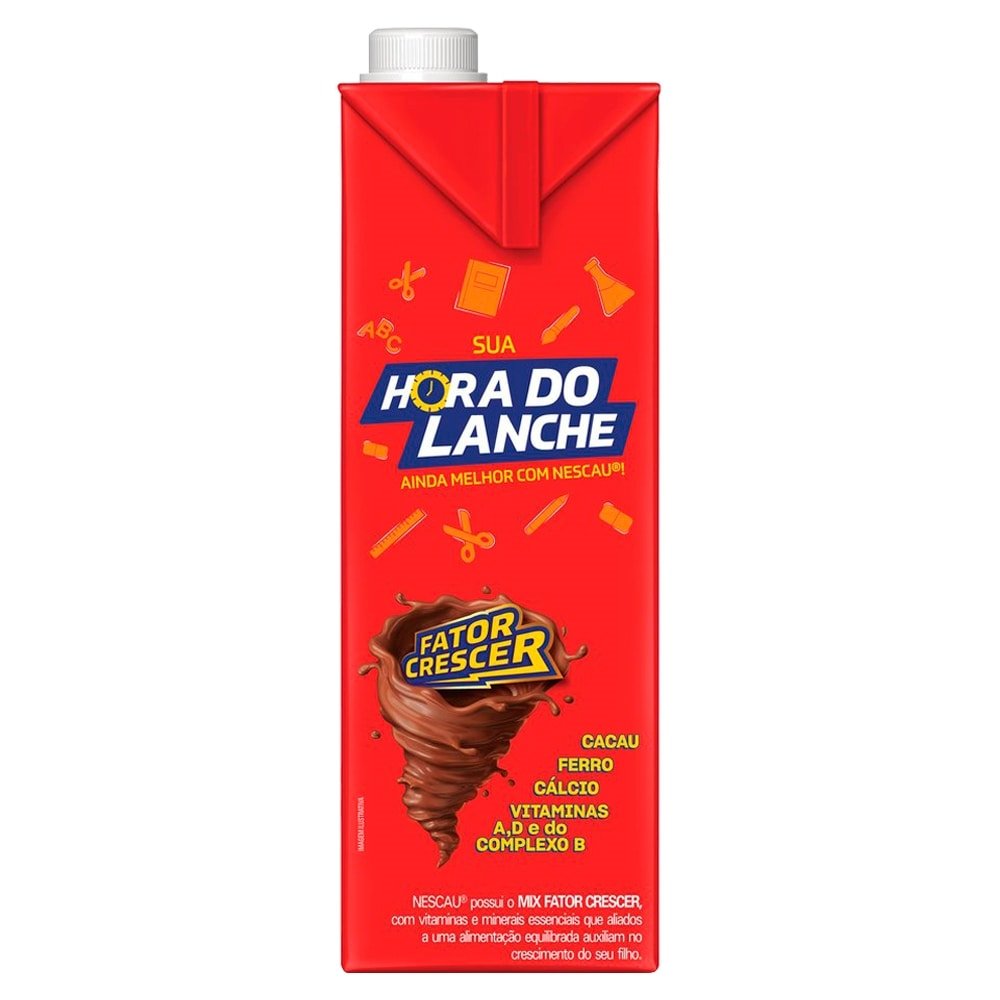 Bebida Láctea Nestlé Nescau 1L - Embalagem com 12 Unidades