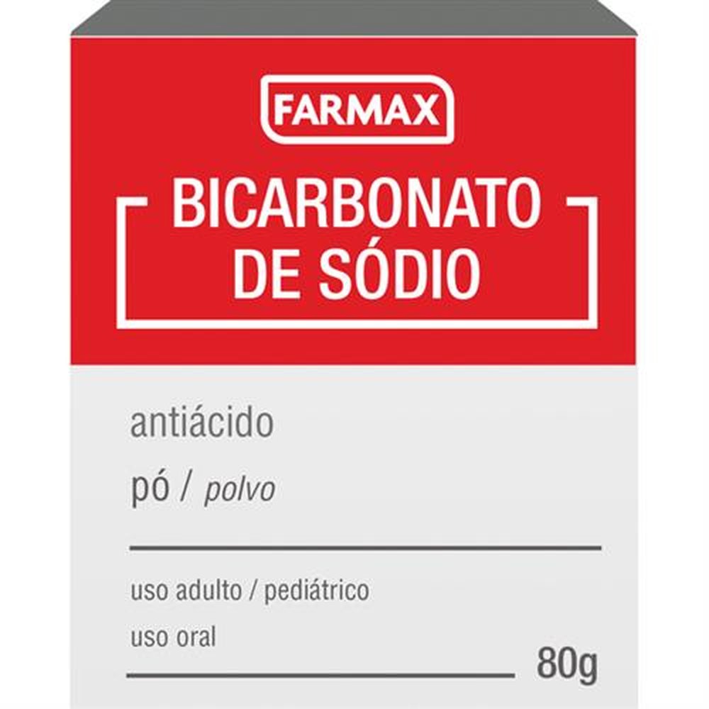 Bicarbonato De Sodio 80 Gramas 12X1 - FARMAX